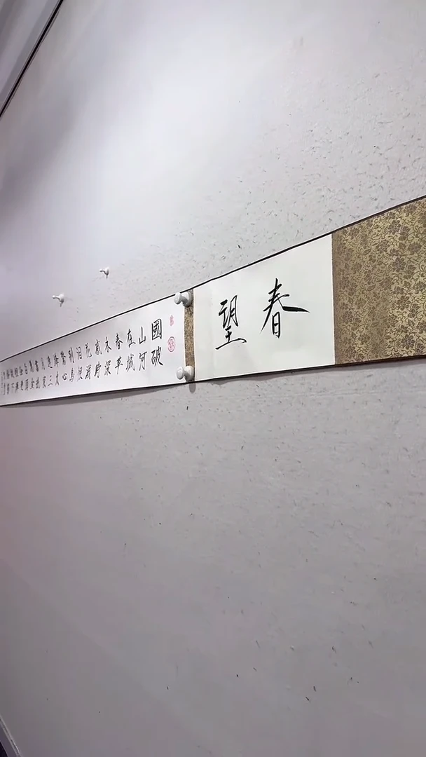 【闪购商品】书法王俭   卷轴   《春望》  书法