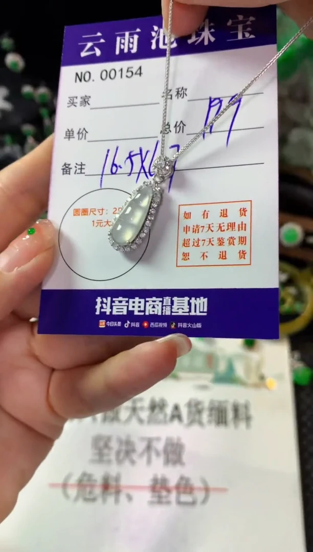 翡翠银S925镶嵌颈饰翡翠