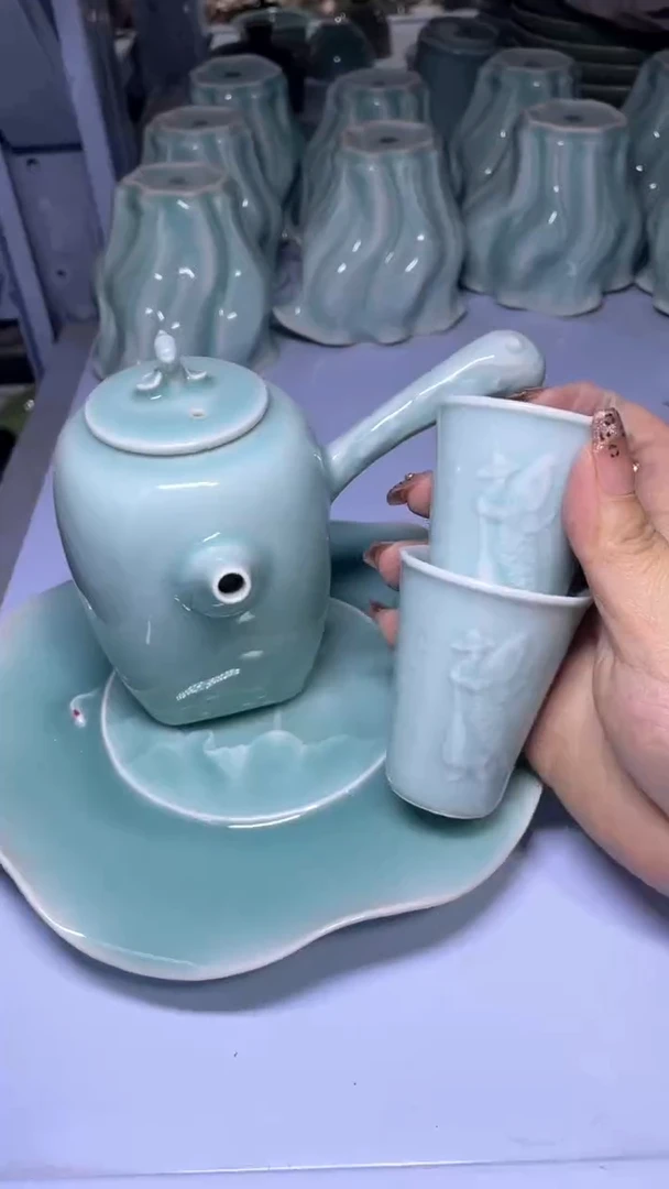 【闪购商品】1壶1壶承2杯 特价福利 微瑕 慧仙青瓷