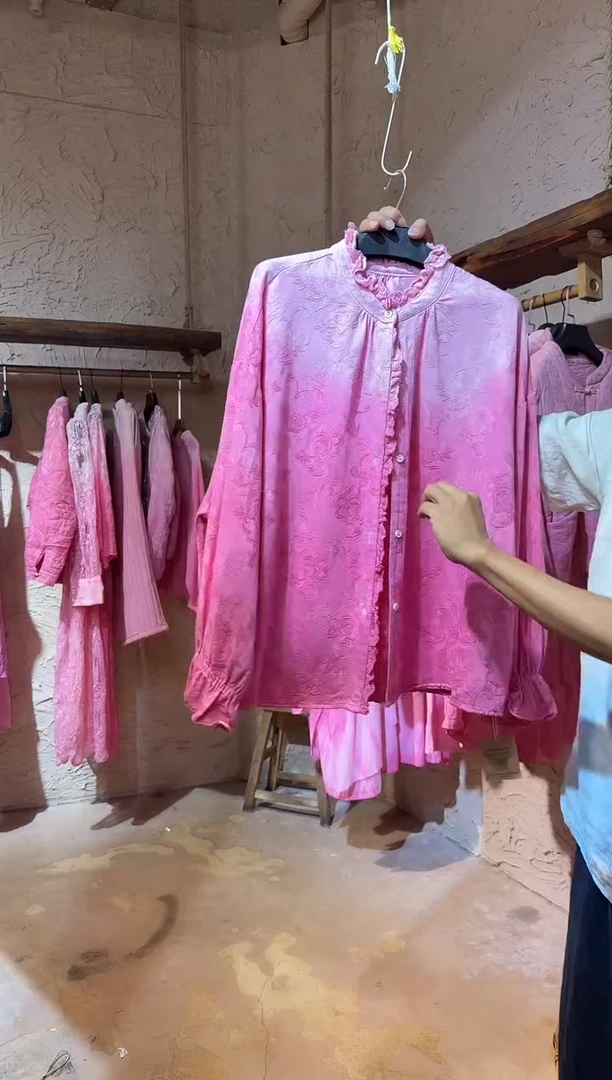 粉染木耳边厚衬衫111111111111