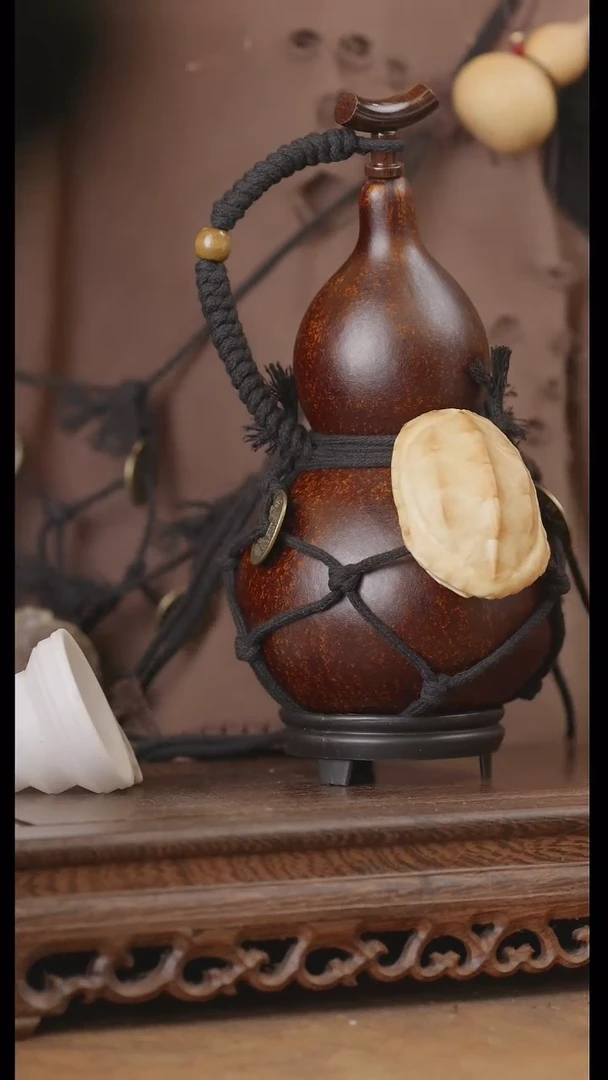 【闪购商品】294号精品天然大漆工艺防渗内胆酒葫芦~