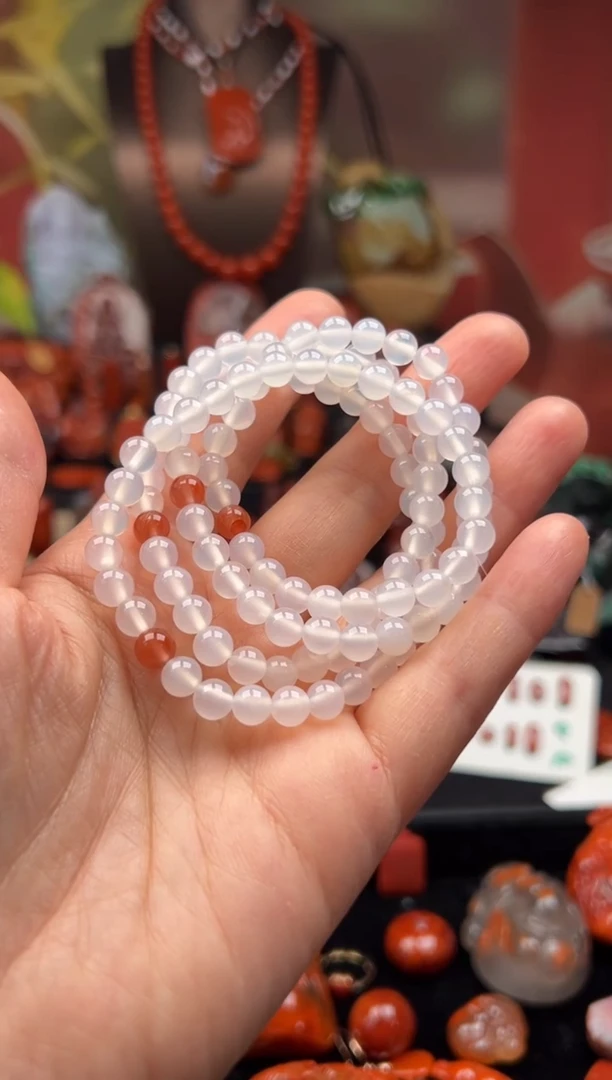 未镶嵌手链玛瑙/玉髓刘*鹏手串
