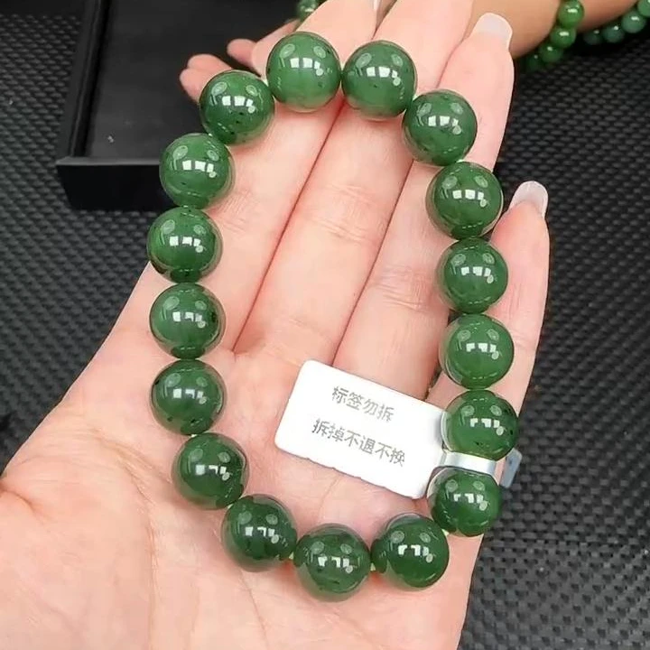 【风哥珠宝】和田玉碧玉红皮手串 约11MM 多样性发一件  S19