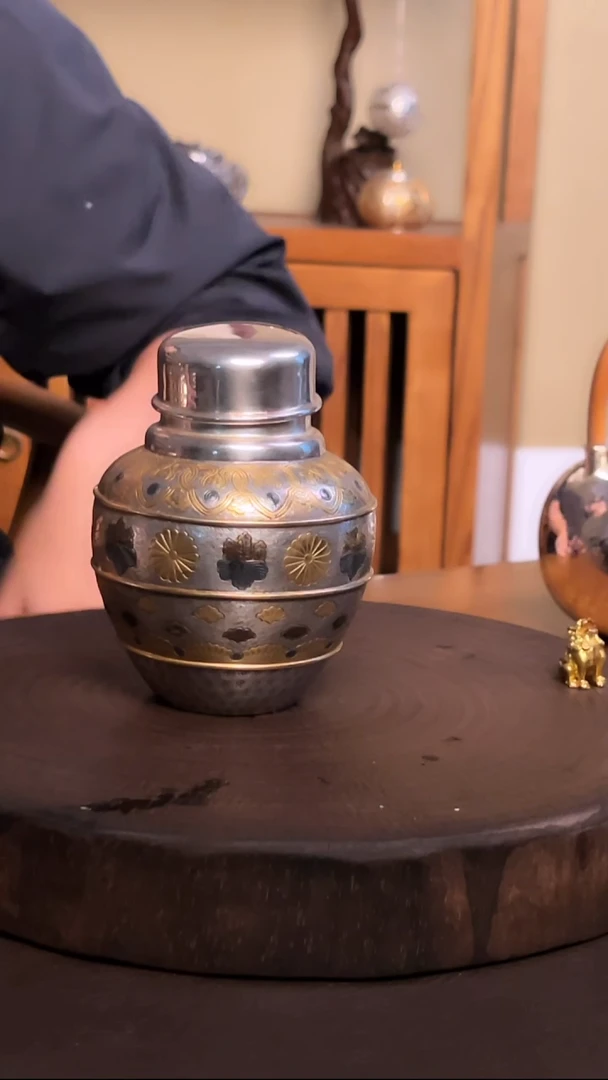 清货-鎏金三圈工艺茶叶罐