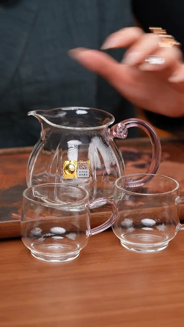 【闪购商品】禾器莲君茶海浅粉+璃享水月杯浅粉2入