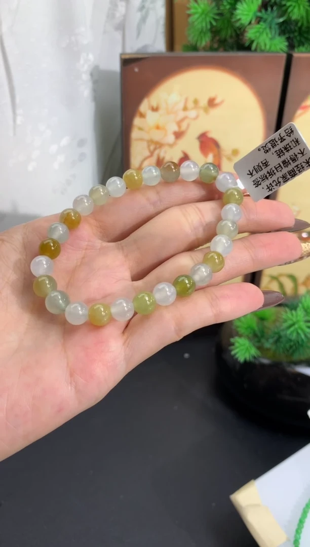 未镶嵌手串翡翠卡7mm