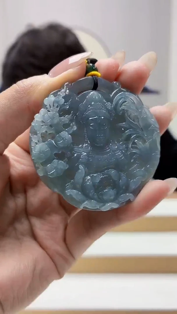 未镶嵌定制翡翠5145MM-毛货挂件69