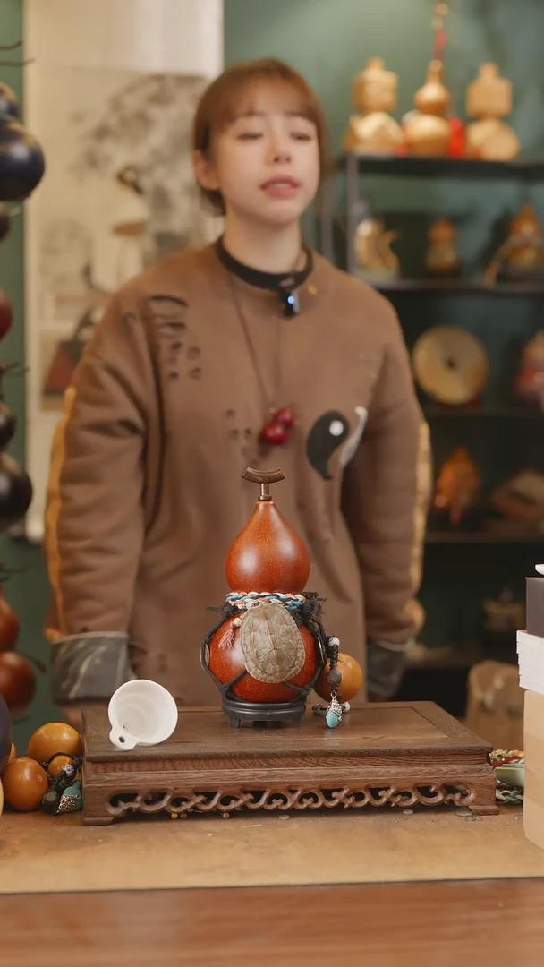 【闪购商品】224号精品天然大漆工艺防渗内胆酒葫芦~