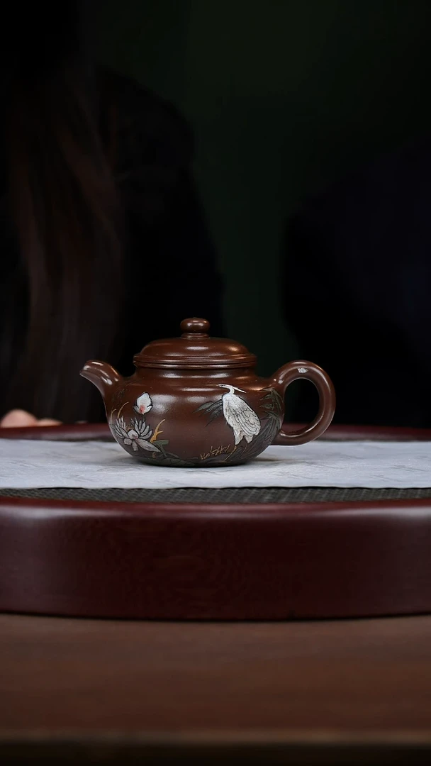 茶壶紫砂25SZY大亨仿古 紫檀紫泥180cc