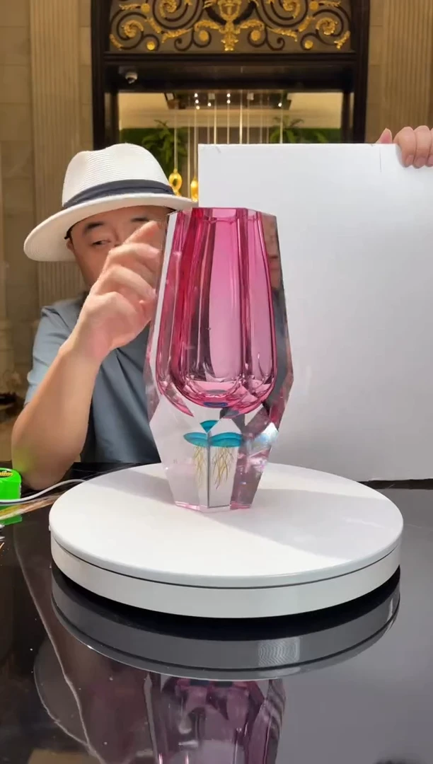 【闪购商品】摆件AJ05501金红水母大花瓶