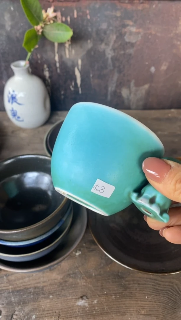 【闪购商品】浪鬼柴烧釉绘柴烧杯杯