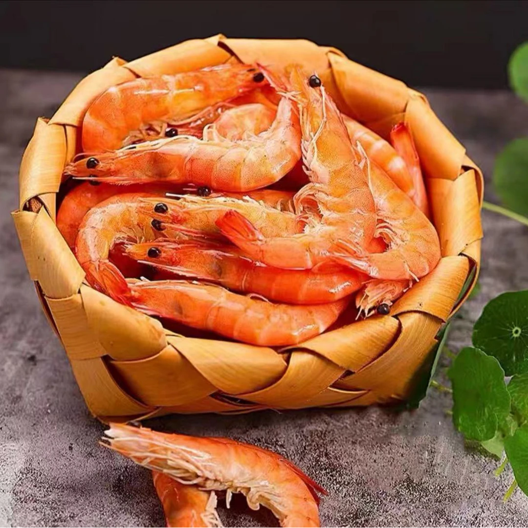 捞渔仔盐田香虾白灼虾速冻鲍鱼冷冻熟虾南美白对虾