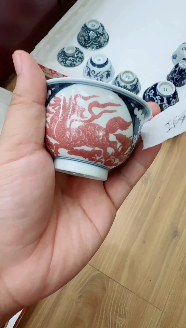 盖碗景德镇手工手绘主人杯