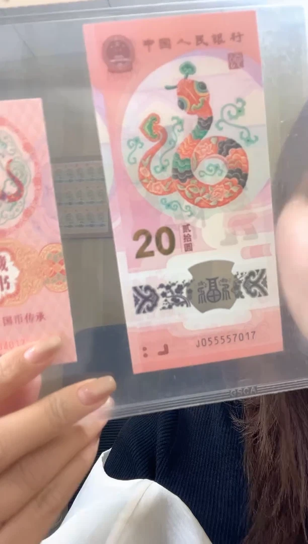 塑料币证合一蛇钞055557017