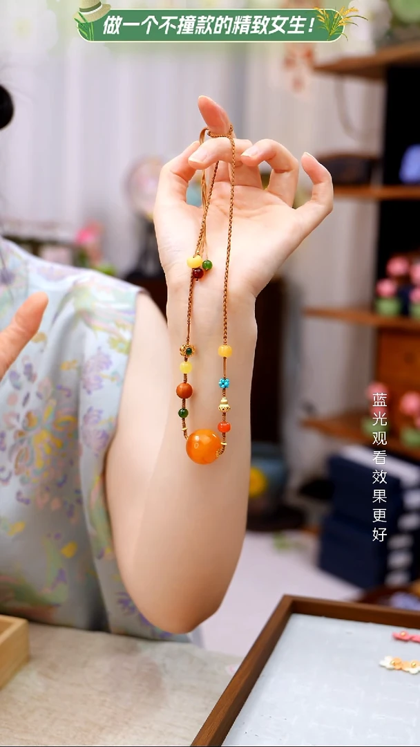 织绣【项链】毛衣链，精致