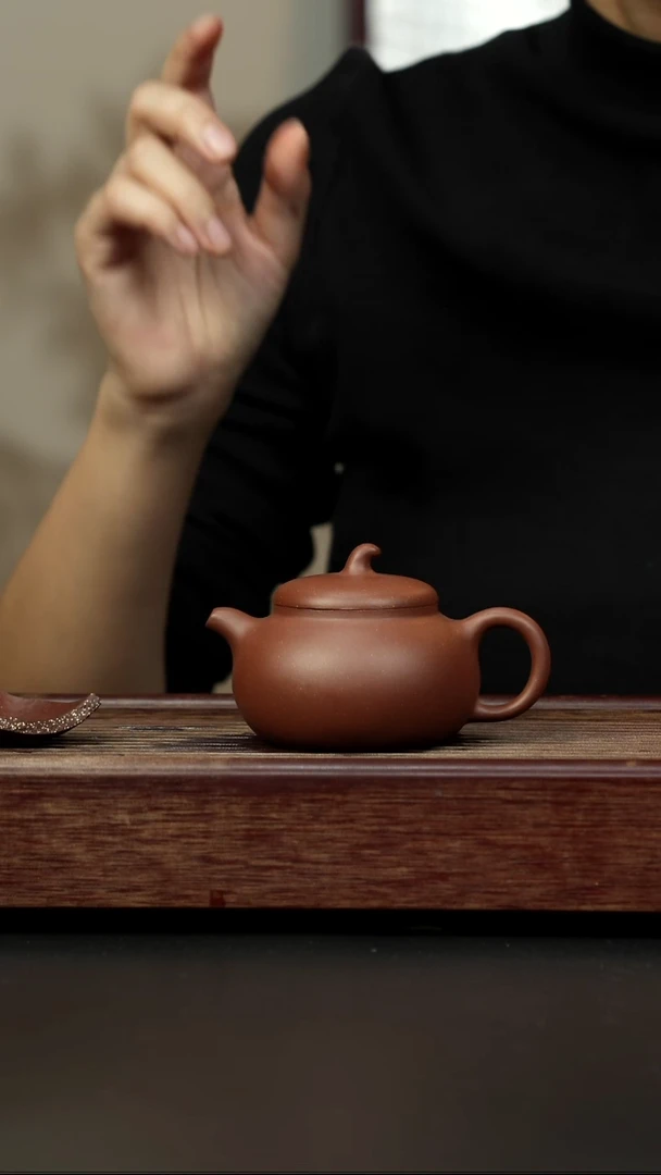 紫砂茶壶底槽清 矮茄瓜