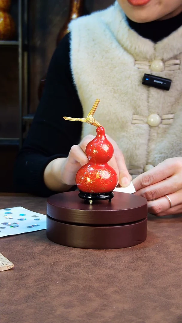 【闪购商品】211直播一物一图大漆酒葫芦送底座送挂绳