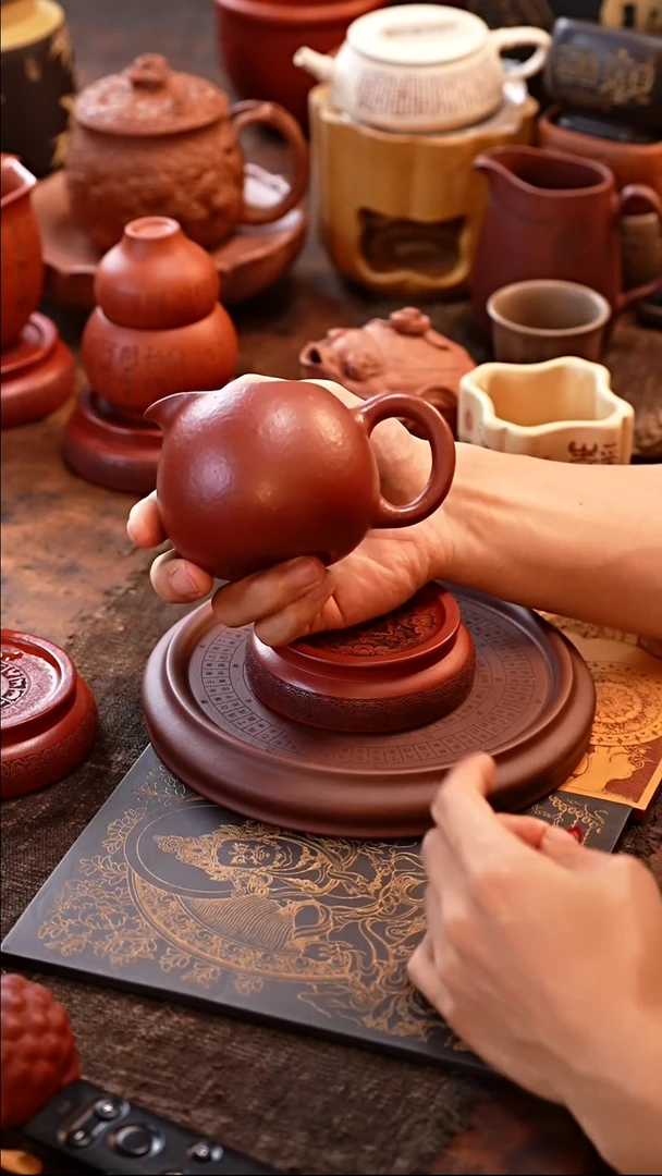 茶杯紫砂微瑕红降坡公道杯