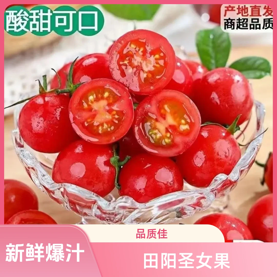 自然熟田阳圣女果爆汁低脂圣女健身水果自然菜类康美佳超市小时达