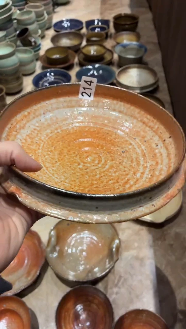 瓷片º**?2214微瑕雪至野裙边盘1个