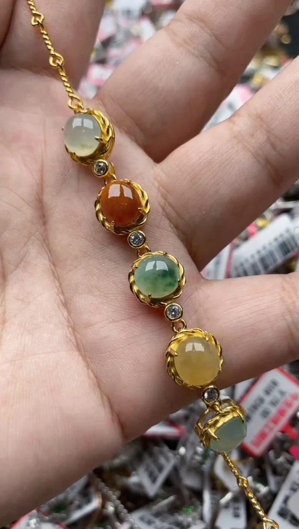 【闪购商品】翡翠戒指银S925镶嵌6666---4