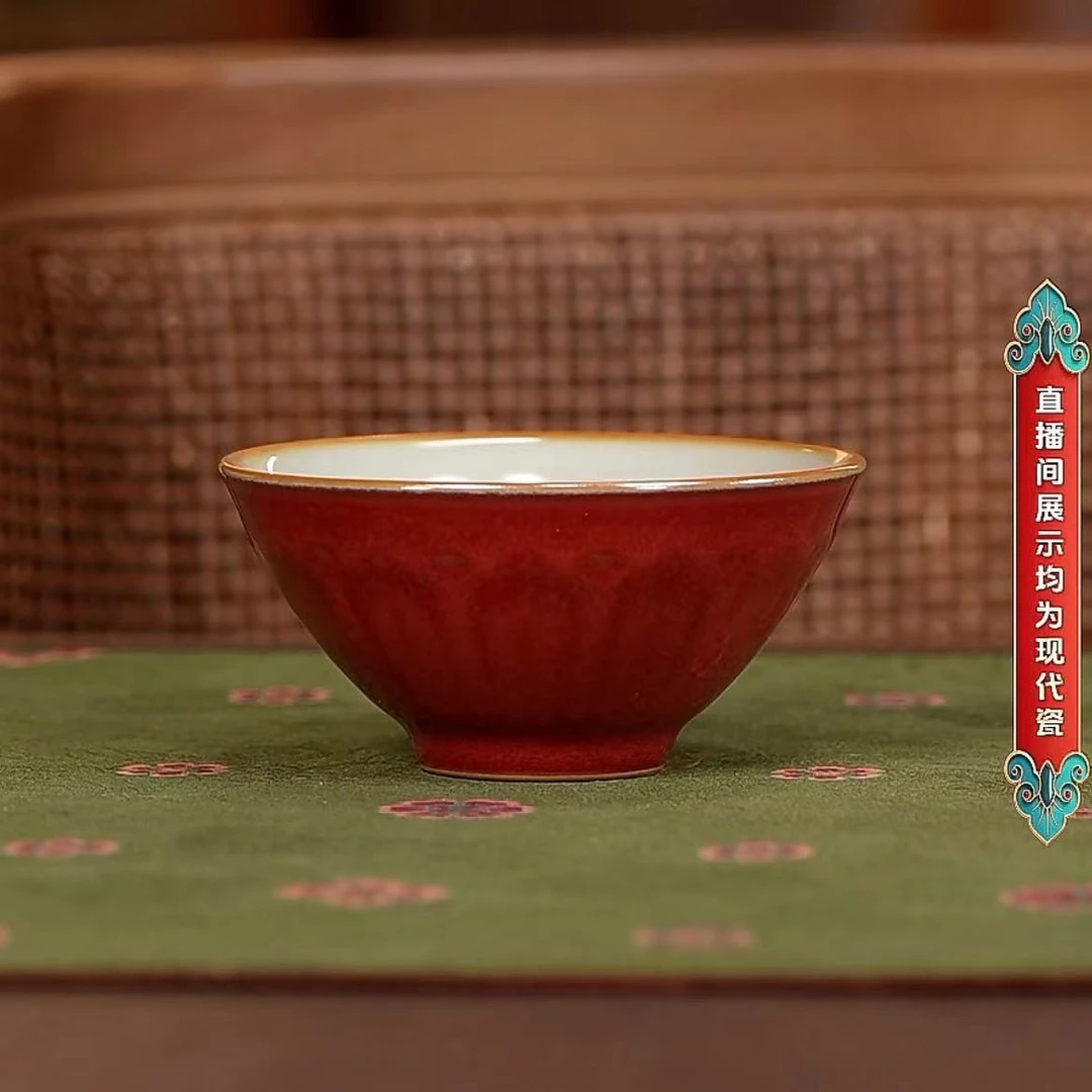 【小乔赏瓷】景德镇手工手绘谢小金豇豆红茶杯4