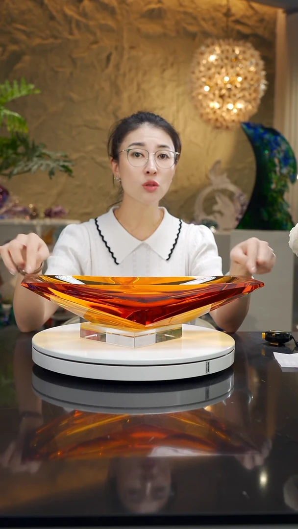 福利琥珀色船型果碗