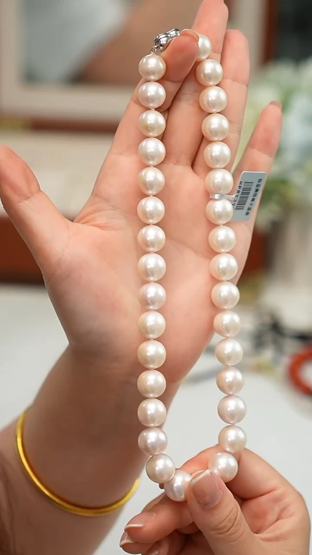 淡水珍珠银S925镶嵌颈饰（白月光，炫彩）项链