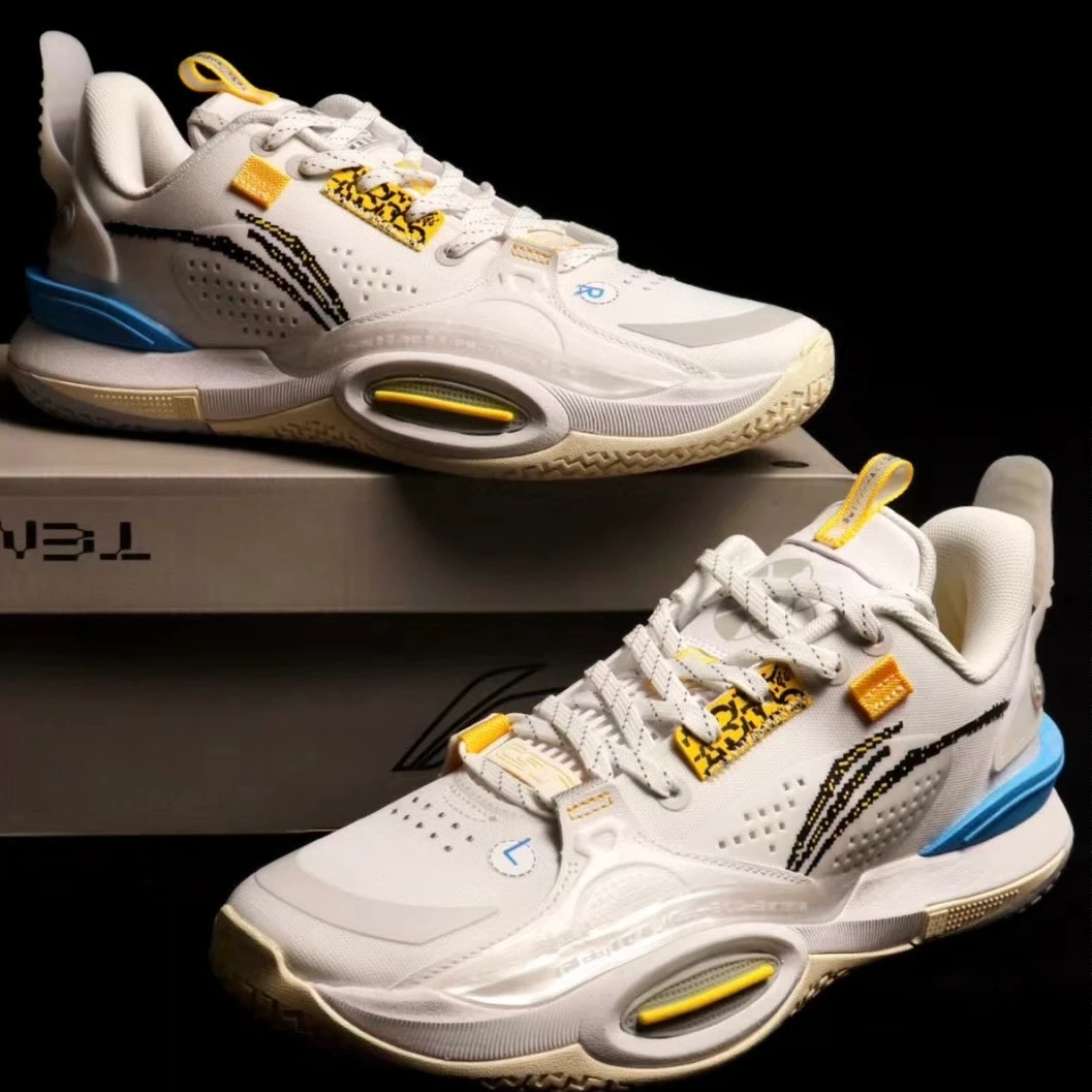 李宁男子全城10减震防滑耐磨包裹性回弹低帮篮球鞋ABAS009