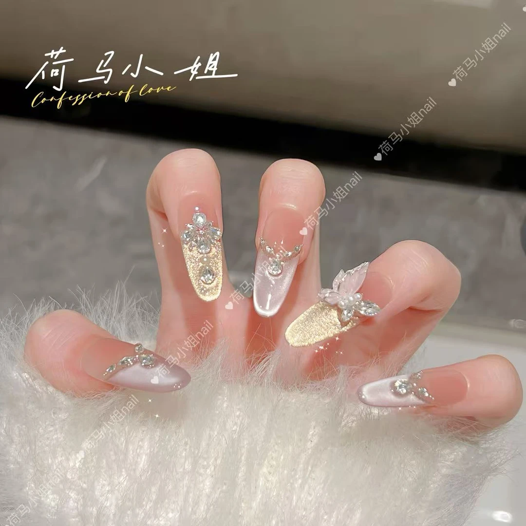 【金箔蝶梦】纯手工原创设计精致显白小香风蝴蝶可重复佩戴穿戴甲