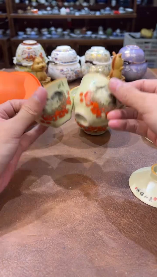 真的很便宜会开片的旅行茶具