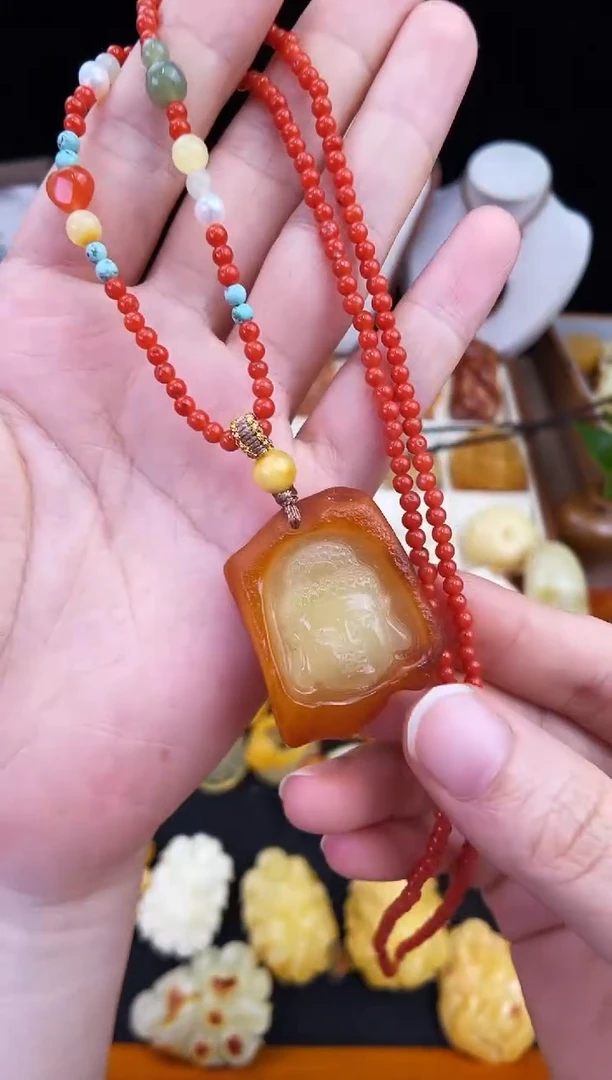 琥珀未镶嵌珠宝奇石柒月