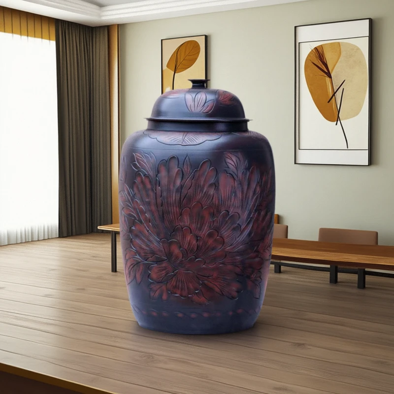 直播间专享价建水紫陶特大号茶缸