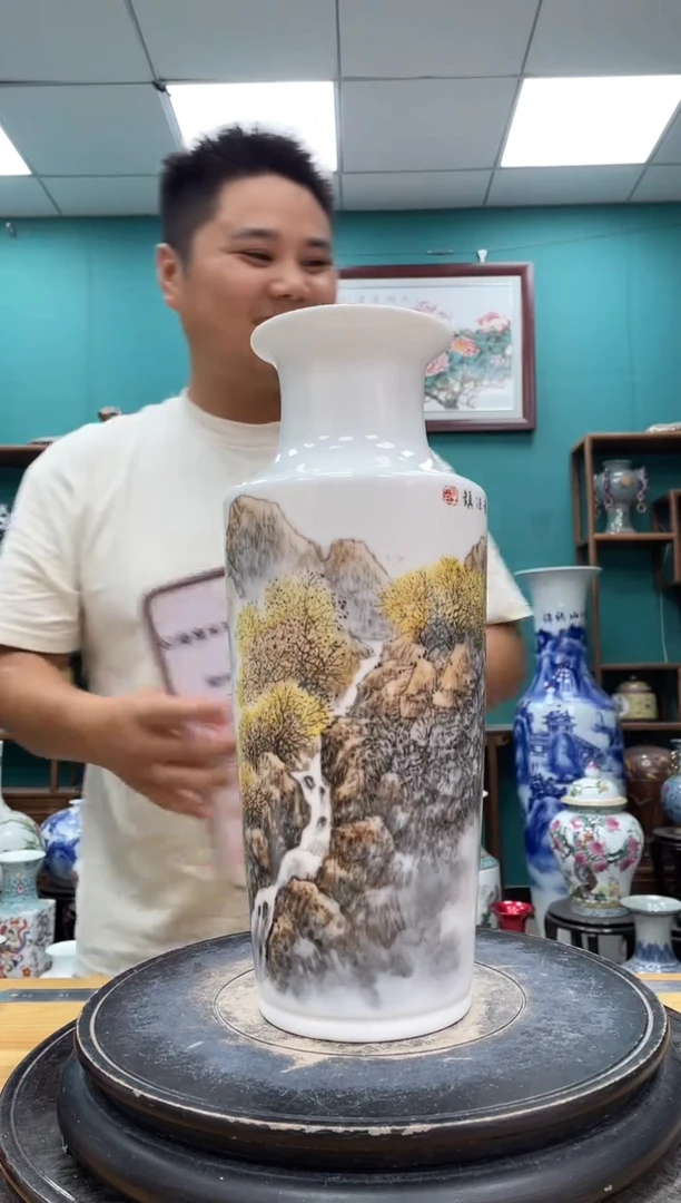 摆件303山水陶瓷摆件
