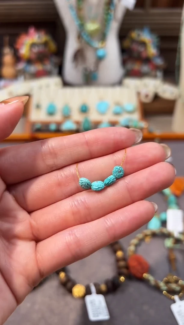 未镶嵌绿松石配饰绿松石配饰小花