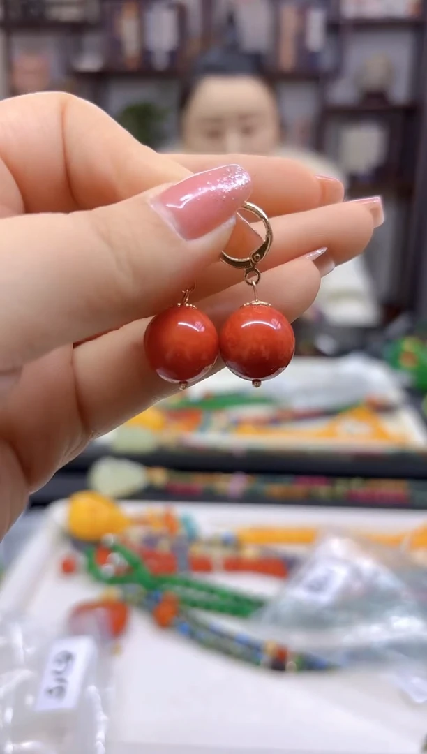 【闪购商品】翡翠耳饰14K金镶嵌耳扣E531