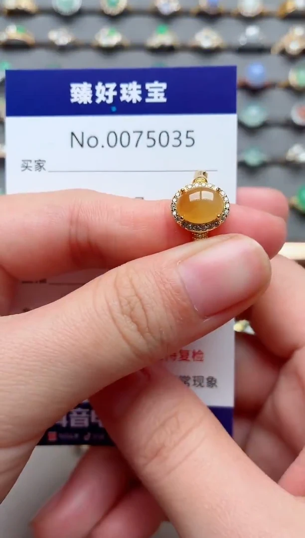 银S925镶嵌戒指翡翠.