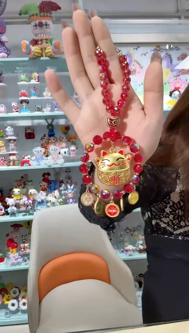 玻璃1511小财迷红色车挂材料包1套