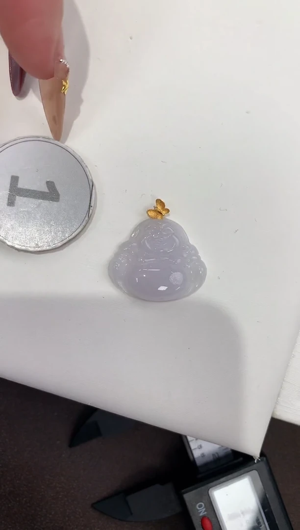 颈饰18K金镶嵌翡翠天然缅甸a货翡翠