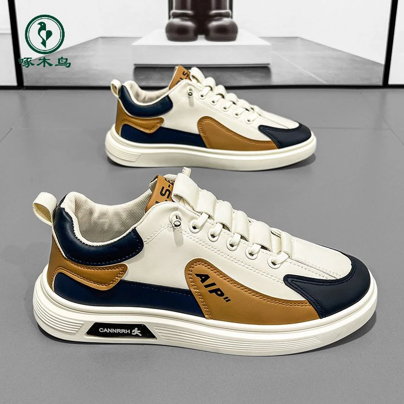 【啄木鸟】鞋子男夏季2025新款男士软底透气青少年百搭学生潮流休闲