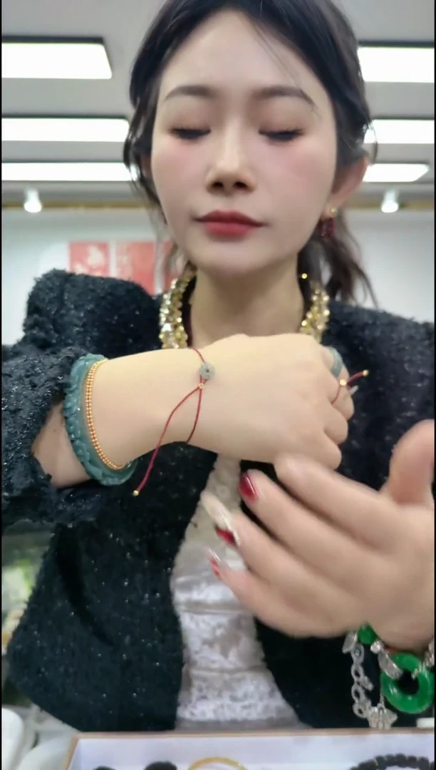 【闪购商品】翡翠颈饰未镶嵌1338蓝水红手链