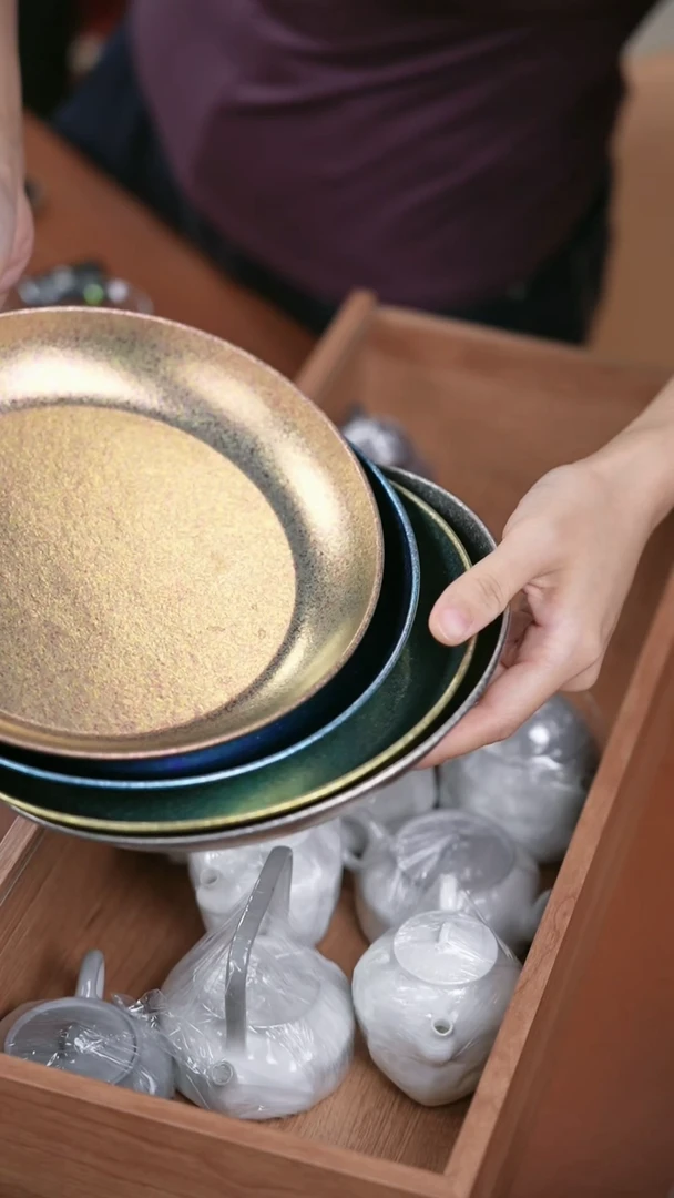 钛辉哥粉丝福利 纯钛茶盘X4 颜色随机