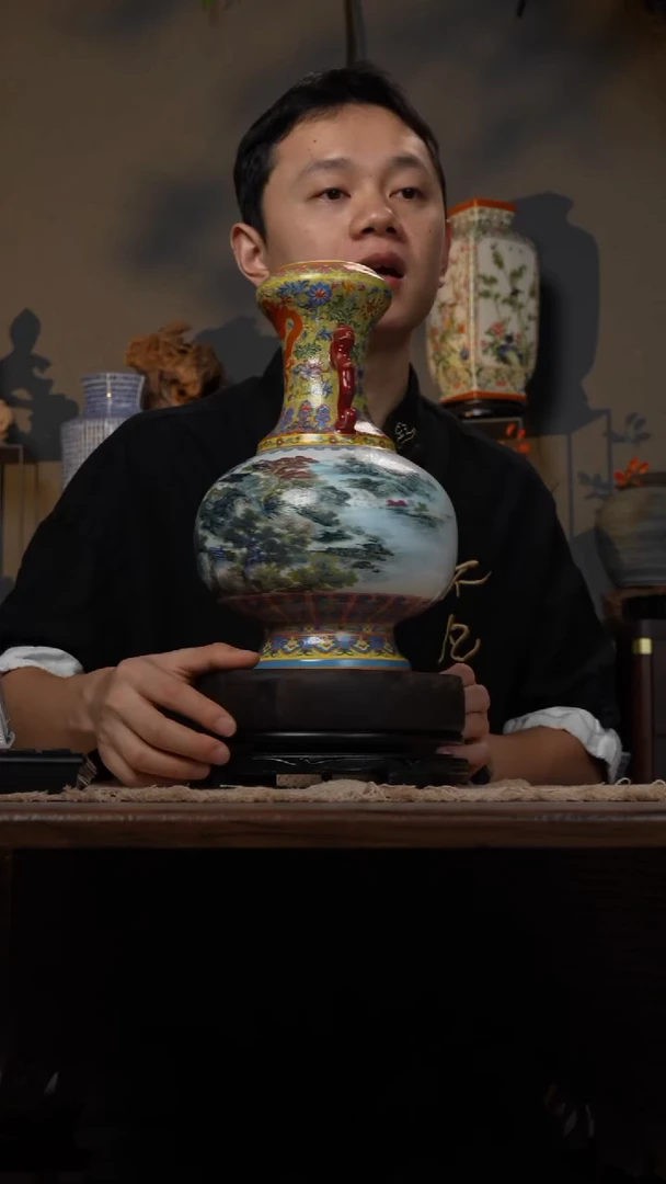 摆件WN问泥景德镇陶瓷花瓶摆件