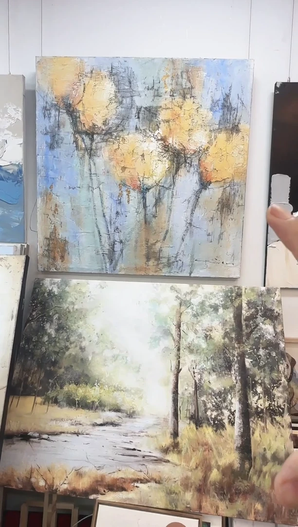 168现代艺术装饰画油画100*100