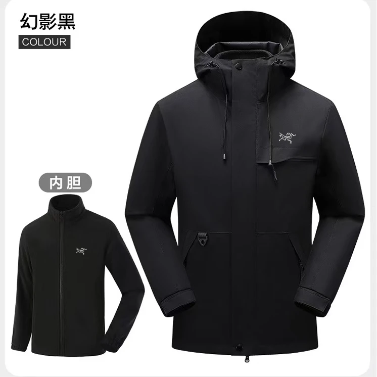 （奥莱）鸟家软壳三合一户外厚防风防水登山徒步冲锋衣加厚男女同款