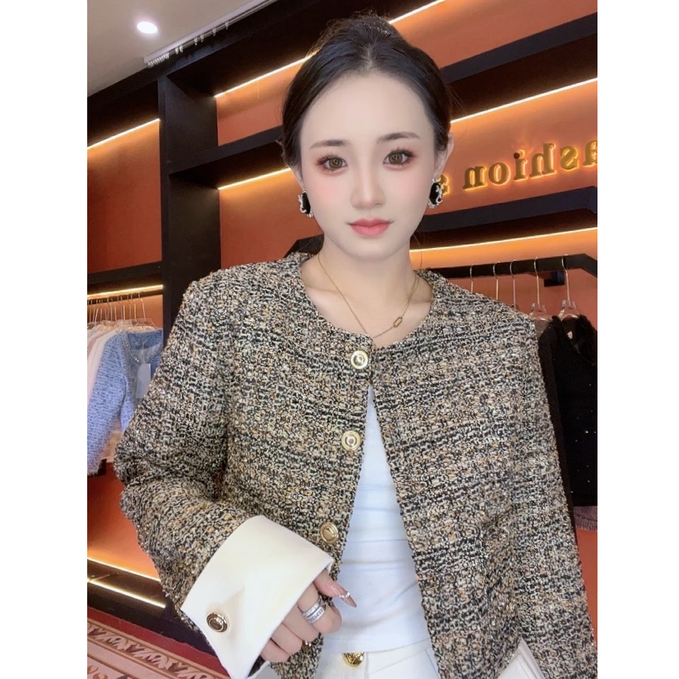 东南亚风厚款短款短小香风外套网红单里女装设计感YM631