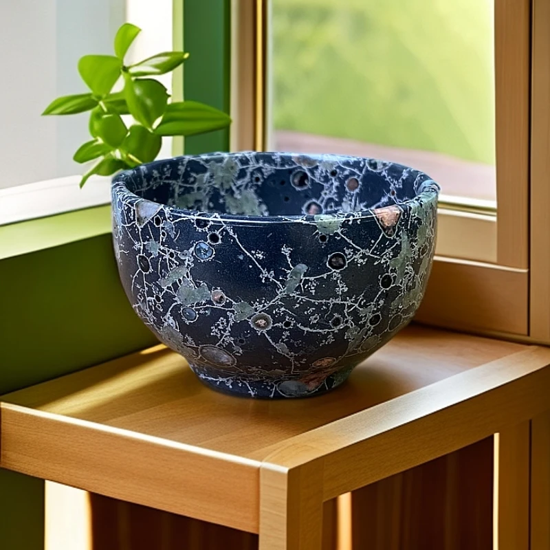 安山玉主人杯单杯青藤梅花茶盏办公室家用功夫茶具小号品茗杯陶瓷