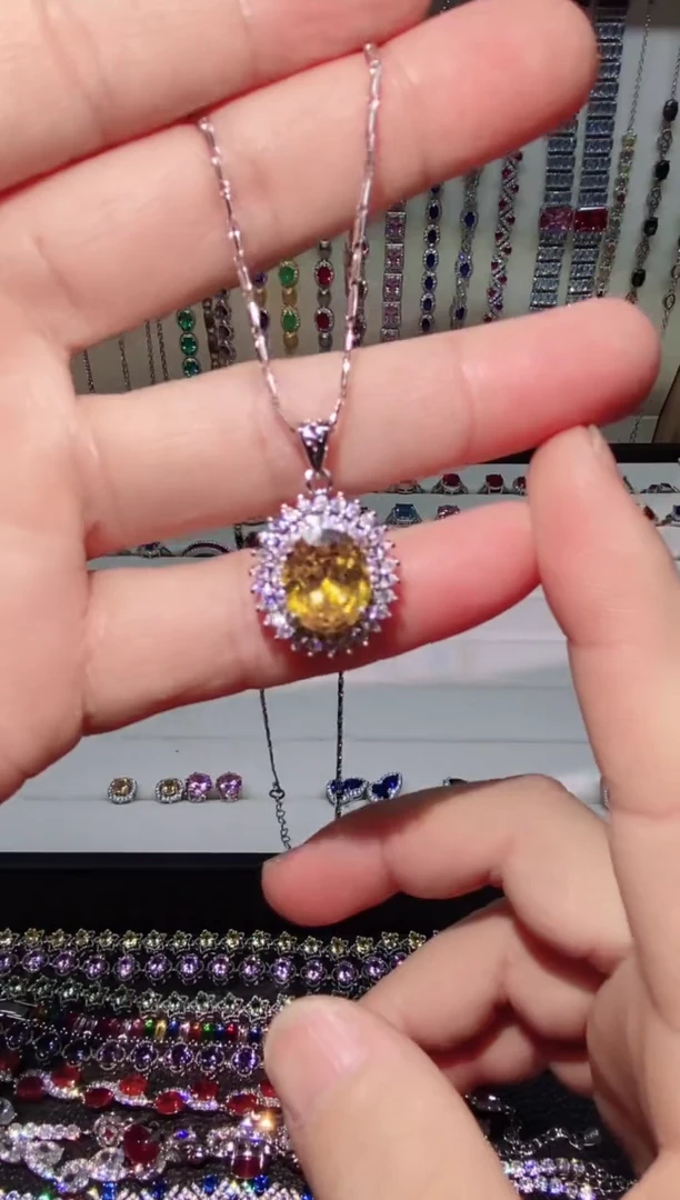 银S925镶嵌耳饰托帕石1