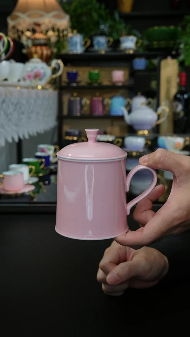 手工粉色盖杯，，，，，，，