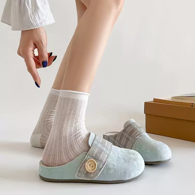 百搭包头软底半拖鞋女2025新款夏防滑外穿一脚蹬配裙子平底勃肯鞋